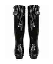 Women's Hunter Original Back Adjustable Gloss Wellingtons - Black