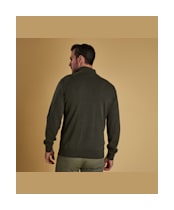 Men’s Barbour Cotton Half Zip Sweater - Olive Marl