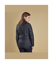 Women's Barbour Flyweight Cavalry Quilted Jacket - Navy