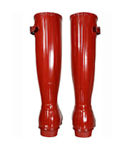 Women's Hunter Original Tall Gloss Wellington Boots - Military Red
