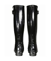 Women's Hunter Original Tall Gloss Wellington Boots - Black
