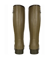 Men's Le Chameau Chasseur Leather Lined Wellingtons - 41cm calf - Green (Vert Vierzon)