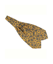 Men’s Soprano Silk Twill Paisley Cravat - Mustard