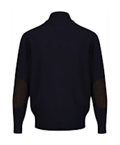 Men's Barbour Patch Zip Through Sweater - Navy