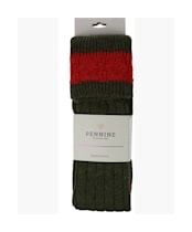 Pennine Byron Socks - Olive / Ruby