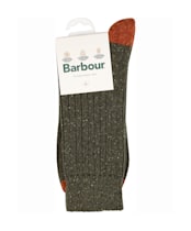 Men's Barbour Houghton Socks - Olive / Burnt Orange