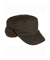 Men's Barbour Stanhope Trapper Waxed Hat - Olive