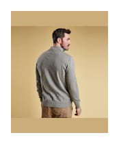 Men’s Barbour Cotton Half Zip Sweater - Grey Marl