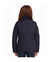 Girl's Barbour Summer Liddesdale Quilted Jacket, 2-9yrs - Navy / Pale Coral