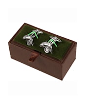 Men's Soprano Fish and Reel Cufflinks - Silver
