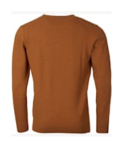 Men's Barbour Essential Lambswool Crew Neck Sweater - Dark Copper