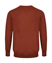 Men's Alan Paine Millbreck V-Neck Sweater - Rust