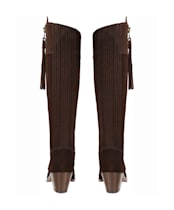 Women's Fairfax & Favor Regina Heeled Sporting Fit Boots - Chocolate Suede