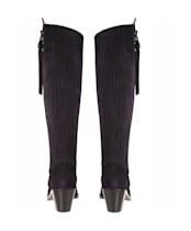 Women's Fairfax & Favor Regina Heeled Sporting Fit Boots - Navy Suede