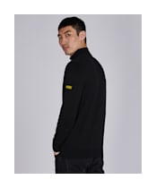 Men’s Barbour International Cotton Half Zip Sweater - Black
