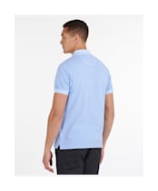 Washed Sports Polo - Sky