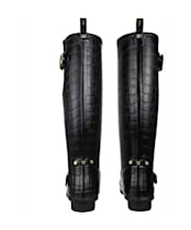 Women’s Holland Cooper Sherpa Lined Regency Wellingtons - Black Croc