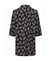 Women's Seasalt Cobland Tunic - Ripple Leaves Dark Night