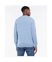 Men's Barbour Pima Cotton Crew Neck Sweater - Dark Chambray