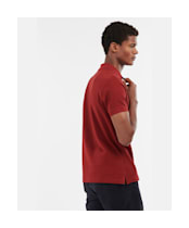 Men's Barbour Tartan Pique Polo Shirt - Wine