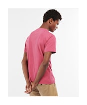 Men's Barbour Garment Dyed Tee - FUSCIA