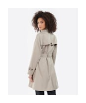 Women's Barbour Short Greta Showerproof Jacket - EARL GREY/ROSEWO