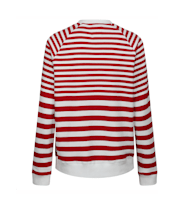 Women’s Crew Clothing Crew Neck Stripe Sweat - White / Red Stripe