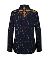 Women’s Ariat Real Dakota Snap Shirt - NAVY MULTI PRT