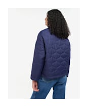 Women's Barbour Printed Reversible Apia Quilted Jacket - ETERNAL INK/LT T