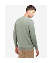 Men's Barbour Pima Cotton Crew Neck Sweater - Agave Green