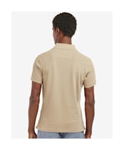Men's Barbour Tartan Pique Polo Shirt - Washed Stone