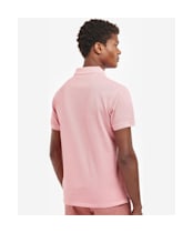 Men's Barbour Washed Sports Polo Shirt - Pink Salt
