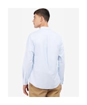 Men's Barbour Striped Oxtown Tailored Shirt - Sky Blue