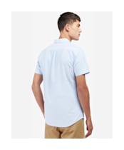 Men's Barbour Oxtown Short Sleeve Tailored Shirt - Sky