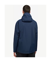 Men's Barbour Hooded Domus Waterproof Jacket - Navy / Dress Tartan