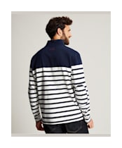 Men's Joules Newell Quarter Zip - Navy / White Stripe