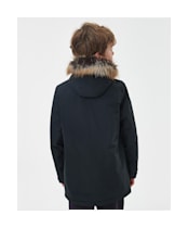 Boy's Barbour Ripley Showerproof Parka - 6-9yrs - Black
