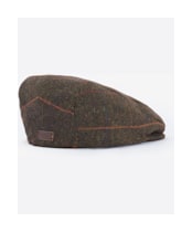 Men’s Barbour Cheviot Flat Cap - Olive Herringbone