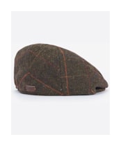 Men’s Barbour Wilkin Flat Cap - Olive Herringbone