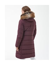 Women's Barbour Grayling Quilted Jacket - Black Cherry