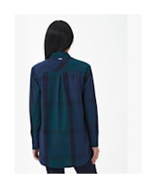 Women's Barbour Perthshire Shirt - Black / Sage Tartan / Dark Navy