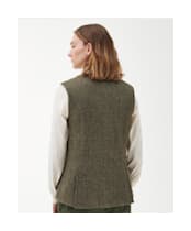 Women's Barbour Fairfield Wool Gilet - Gardenia / Brown