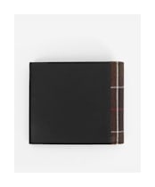 Men's Barbour Wallet & Card Holder Gift Set - Black / Classic Tartan