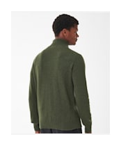 Men's Barbour Essential Wool Half Zip Sweater - Mid Olive