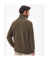 Men's Barbour Duffle Cable Rollneck - Willow Green