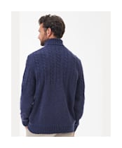Men's Barbour Duffle Cable Rollneck - Dark Denim
