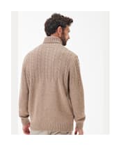 Men's Barbour Duffle Cable Rollneck - Stone