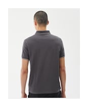 Men's Barbour International Rider Tipped Polo - Asphalt