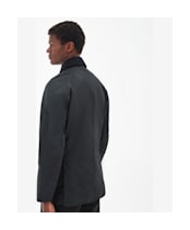 Men's Barbour Ashby Waxed Jacket - Black / Classic Tartan
