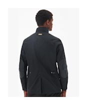 Men's Barbour Ogston Waxed Jacket - Black / Classic Tartan